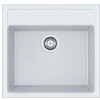 SID610490PW1 - 143.0717.379 - Sirius - Evier a encastrer / 560 x 530 mm / 1 1/2 bassin / Blanc