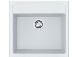 SID610490PW1 - 143.0717.379 - Sirius - Evier a encastrer / 560 x 530 mm / 1 1/2 bassin / Blanc