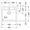 SID610490PW1 - 143.0717.379 - Sirius - Evier a encastrer / 560 x 530 mm / 1 1/2 bassin / Blanc