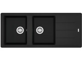 BFG621MB1 - 114.0668.827 - Basis - Evier a encastrer / 1160 x 500 mm / 2 bassins / Noir Mat / Reversible