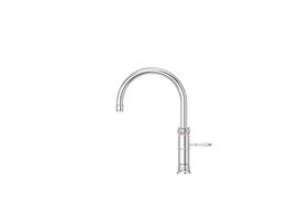 Classic Fusion Round  koud  warm en kokend-water-kraan met kindveilige  dubbel druk-draai bedieningsknop  Chroom