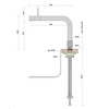 Front  koud  warm en kokend-water-kraan met kindveilige  dubbel druk-draai bedieningsknop  Rose Koper