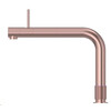 Front  koud  warm en kokend-water-kraan met kindveilige  dubbel druk-draai bedieningsknop  Rose Koper