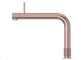 Front  koud  warm en kokend-water-kraan met kindveilige  dubbel druk-draai bedieningsknop  Rose Koper