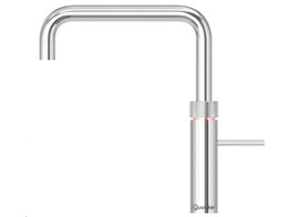 Fusion Square  koud  warm en kokend-water-kraan met kindveilige  dubbel druk-draai bedieningsknop  Chroom