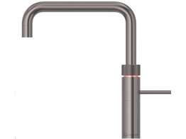 Fusion Square  koud  warm en kokend-water-kraan met kindveilige  dubbel druk-draai bedieningsknop  Gunmetal.