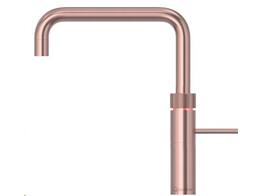 Fusion Square  koud  warm en kokend-water-kraan met kindveilige  dubbel druk-draai bedieningsknop  Rose Koper.