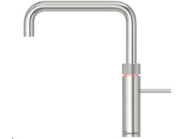 Fusion Square  koud  warm en kokend-water-kraan met kindveilige  dubbel druk-draai bedieningsknop  RVS