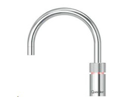Nordic Round  Single tap kokend-water-kraan met kindveilige  dubbel druk-draai bedieningsknop  Chroom