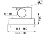 FDR900XS - 350.0562.356 - Drop - Groupe integre / 900  mm/ Inox