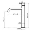 Dekker 25602.03 Flow wastafelkraan verhoogd RVS geborsteld