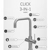 Click 3-en-1 - Robinet coude - Sturdy Black - Click Boiler Simple/Combi Titanium - eau bouillante