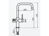 Click 3-en-1 - Robinet coude - Cuivre - Click Boiler Simple/Combi Titanium - eau bouillante