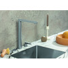 Osiris Design Hexagon 3-in-1 - tweegatskraan  - Inox - Click Single/Combi - kokend