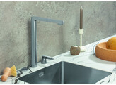 Osiris Design Hexagon 3-in-1 - tweegatskraan  - Inox - Click Single/Combi - kokend