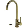 Push 3-in-1 - Ronde kraan - Gold - Click boiler Single/Combi Titanium - kokend