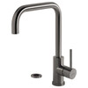 Push 3-in-1 - Haakse kraan - Inox - Click boiler Single/Combi Titanium - kokend