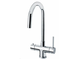 3-in-1 - Ronde kraan - Chroom - Combi Extra Titanium - kokend