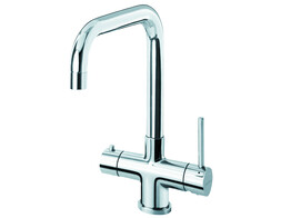 3-in-1 - Haakse kraan - Chroom - Single Titanium - kokend