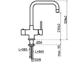 3-in-1 - Haakse kraan - Copper - Single Titanium - kokend