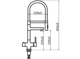 3-in-1 - XL kraan - Copper - Combi Extra Titanium - kokend