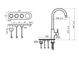 Unlimited 5-in-1 - Ronde kraan - Gold - Single Titanium - kokend  gekoeld en bruisend br/ Opgelet  Artikel bestaat uit 3 dozen 