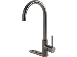 Unlimited 5-in-1 - Ronde kraan - Inox - Combi Extra Titanium - kokend  gekoeld en bruisend br/ Opgelet  Artikel bestaat uit 3 dozen 
