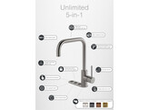Unlimited 5-in-1 - Haakse kraan - Inox - Combi Extra Titanium - kokend  gekoeld en bruisend br/ Opgelet  Artikel bestaat uit 3 dozen 