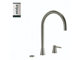 Osiris Design Cone 3-in-1 - tweegatskraan rond - Inox - Click Boiler Single/Combi Titanium - kokend