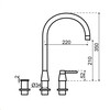 Osiris Design Cone 3-in-1 - tweegatskraan rond - Gunmetal - Click Boiler Single/Combi Titanium - kokend