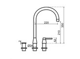 Osiris Design Cone 3-in-1 - tweegatskraan rond - Gunmetal - Click Boiler Single/Combi Titanium - kokend