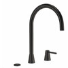 Osiris Design Cone 3-in-1 - tweegatskraan rond - Gunmetal - Click Boiler Single/Combi Titanium - kokend