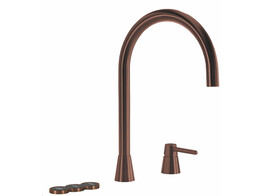 Osiris Design Cone 5-in-1 - tweegatskraan rond - Copper - Single Titanium - kokend  gekoeld en bruisend br/ Opgelet  Artikel bestaat uit 3 dozen 