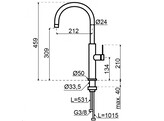Motif Design 3-in-1 - Ronde kraan rond - Inox - Click Boiler Single/Combi Titanium - kokend