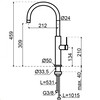 Motif Design 5-in-1 - Ronde kraan rond - Gunmetal - Single Titanium - kokend  gekoeld en bruisend br/ Opgelet  Artikel bestaat uit 2 dozen 