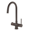 3-in-1 - Ronde kraan - Gunmetal - Single Titanium - kokend
