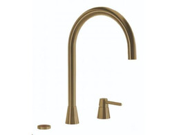Osiris Design Cone 3-in-1 - tweegatskraan rond - Gold - Click Boiler Single/Combi Titanium - kokend