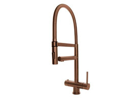 3-in-1 - XL kraan - Copper - Combi Extra Titanium - kokend