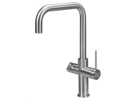 Click 3-en-1 - Robinet coude - Inox - Click Boiler Simple/Combi Titanium - eau bouillante