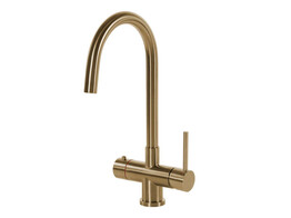 3-en-1  Robinet rond  Or  Titane simple  eau bouillante
