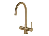 3-en-1  Robinet rond  Or  Titane simple  eau bouillante