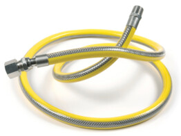 110.0715 - Gaskabel Hsh aardgasflex m 1/2 x f1/2 150 cm inox/pvc geel