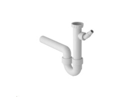 Geberit siphon pour evier avec une cuve  avec embout pour tuyau  sortie horizontale