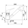 301041 - 115.0470.669 - Novara - Eengreepsmengkraan met sproeier / Top lever / Chroom-Metaal wit