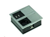 322608 - Lanesto - Ruimtebesparend inbouwstopcontact RVS - 1 stopcontact   1 USB