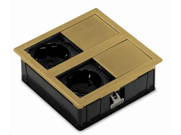 322606 - Lanesto - Ruimtebesparend inbouwstopcontact Goud - 2 stopcontacten