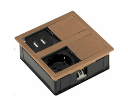 322610- Lanesto - Ruimtebesparend inbouwstopcontact Koper - 1 stopcontact    USB-A   C